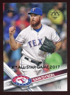 Sam Dyson 2018 Topps Trancendent VIP Party Pack #620 Serial #d 1/1 Texas Rangers - Image 1 of 2
