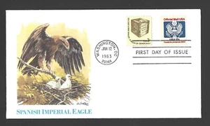 1983 US Postage - Scott O130 - 17 CENT OFFICIAL MAIL - RWB SEAL - Fleetwood FDC - Picture 1 of 2