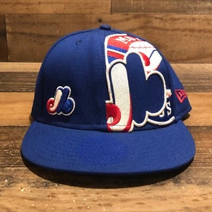 Montreal Expos Mütze Kappe Herren nicht verstellbar 7 blau großes Logo New Era MLB Baseball Wolle LESEN - Bild 1 von 12