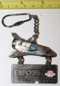 Expo 85 1985 Keychain Tsukuba Japan USA Space Shuttle H-K-376 - Picture 1 of 2