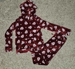 SOHO KIDS  hearts LOVE plush track suit Size 6 girls - Picture 1 of 5