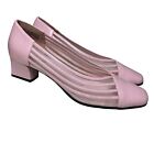 I Love Comfort pink spring mesh slip on heels faux leather Trina size 8.5