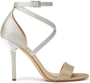 New MICHAEL MICHAEL KORS Women's Astrid Stiletto Dress Sandals Size 10 Gold - Picture 1 of 5