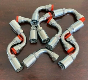 10 PK FJX90-08-08 1/2" Hydraulic Hose x 1/2" 90 JIC Female Swivel Fitting- HY, U - Picture 1 of 3