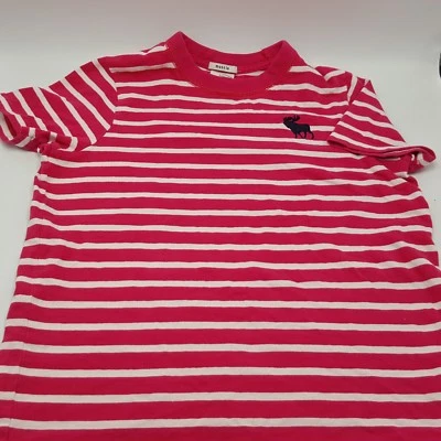Abercrombie Kids Tshirt Boys Pink Stripe Moose L Muscle fit - Image 1 of 3