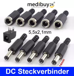 DC Steckverbinder Hohlbuchse Hohlstecker 5,5x2,1mm Adapter Netzteil Kupplung Neu - Bild 1 von 7