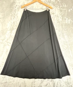 Isabella Bird Women's Black Full Skirt Size M Viscose Blend 33" Made in Turkey - Picture 1 of 4