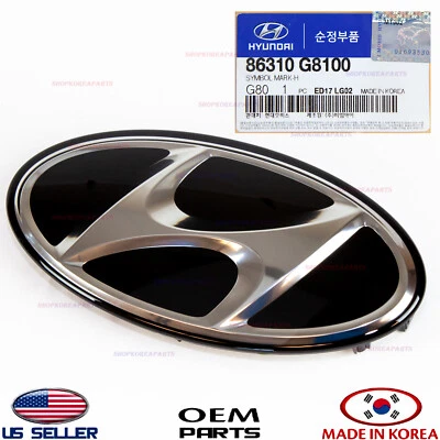 GENUINO emblema parrilla delantera logotipo marca h ornamento HYUNDAI SONATA 2018-2019 OEM Foto 1 de 3