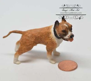 1:12 Dollhouse Miniature Standing Boxer/ Brown Dog Mini Pet HH A4648BR - Picture 1 of 4