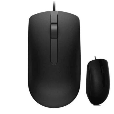 Dell MS116 Wired Mouse 1000DPI Optical Portable Business ScrolWheel Black Mice | - Image 1 of 4