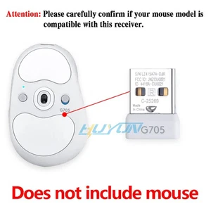 USB Dongle 2.4G Signal Receiver Adapter for Logitech G705 Wireless Gaming Mouse - Picture 1 of 6
