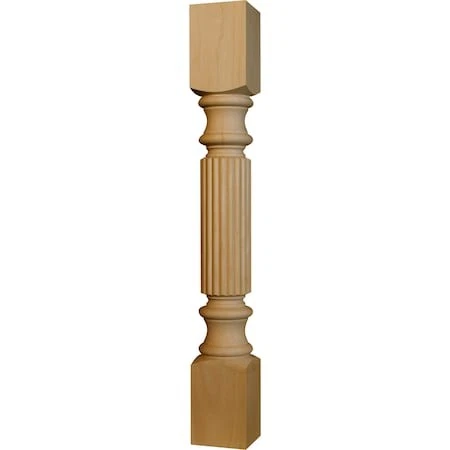 OSBORNE WOOD PRODUCTS 1156WO 29 x 3 1/2 Reeded Dining Table Leg in White Oak - Image 1 of 1