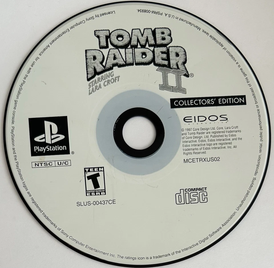 Tomb Raider II / 2 - CE (Sony PlayStation, PS1) somente disco | sem rastreamento | M458 - Imagem 1 de 1