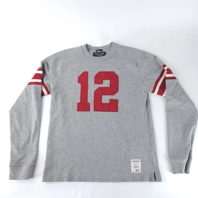 Camisa Suéter Masculina Vintage Abercrombie Fitch Cinza Médio Anos 90 Preppy Grunge - Imagem 1 de 4