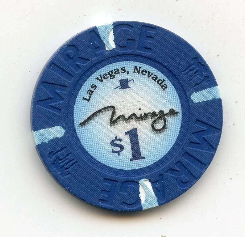 1.00 Chip from the Mirage Casino Las Vegas Nevada Blue Center - Image 1 of 1
