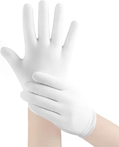 5 Pairs White Cotton Gloves for Dry Hand Sleeping Soft Moisturizing Eczema Glove - Picture 1 of 7