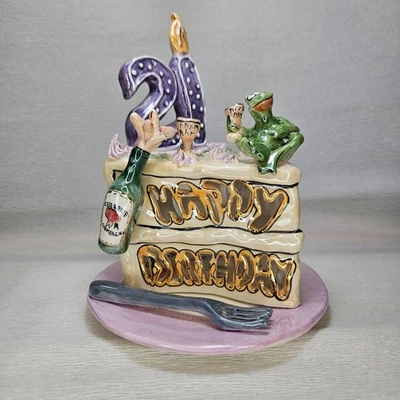 Expositor de mesa de velas de pastel de cumpleaños 21 Blue Sky Clayworks brezo Goldminc Foto 1 de 4