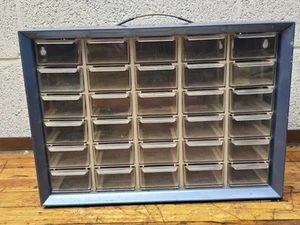 Vintage 30 Drawer Metal Akro-Mils Small Parts Storage Organizer Cabinet Bin - Picture 1 of 9