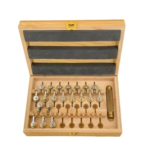 20in1 Calibers Watch Mainspring Winder Replacement Barrels with Easy Wooden Case - Picture 1 of 8