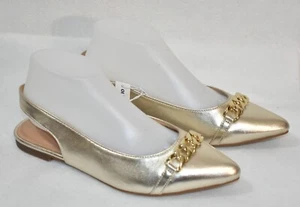 Old Navy Shoes Gold Flats Size 8 New Women's - Picture 1 of 6