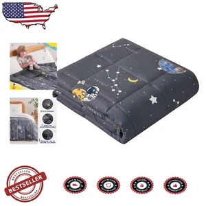 Sky Grey Weighted Blanket for Kids 10lbs – Soft Cotton Blend for Peaceful Sleep - Picture 1 of 10