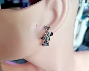 Pendientes colgantes de corazón de plata esterlina HDIA/H firmados por diseñador románticos MODERNISTAS - Imagen 1 de 4