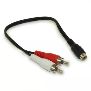 6inch RCA Video/Audio Splitter (1 RCA Female to 2 RCA Male) Y Cable - Picture 1 of 2
