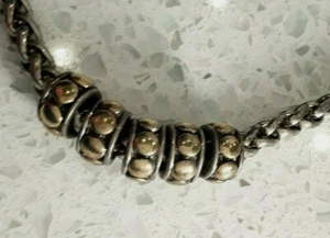 New Cute Chicos Necklace Silver & Gold Tone 5 Sliding Circle Charms Thick Chain  - Picture 1 of 5