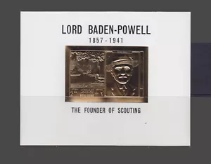 1969 UAR LORD BRANDEN-POWELL FONDATORE DELLO SCOUTING GOLD FOLIO SS N.H. MI.BLK.295a - Foto 1 di 1