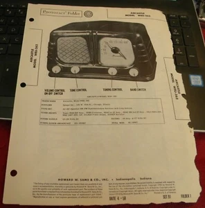 AIRCASTLE AM/FM RECEIVER MODEL: WEU-262 (SAMS PHOTOFACT 91-1) - Picture 1 of 1