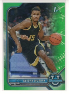 Keegan Murray 2022 Bowman Cromado Universidad Verde Refractor primer novato radiocontrol #d/250 - Imagen 1 de 2