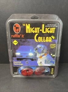 Dog Collar Night Light Up Luminous USB Police Fire Flashing Safety Ruffin' IT - Picture 1 of 10