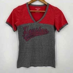 Houston Cougars T-Shirt Women's Size S Red NCAA Short Sleeve V-Neck Blue 84 - Picture 1 of 9