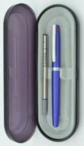 Rotring Freeway Rollerball Pen Blue Metal & Silver New In Box Uses Montblanc - Picture 1 of 10