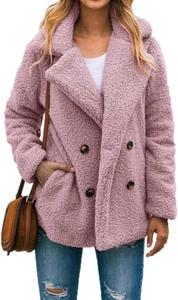 PRETTYGARDEN Women's Winter Coat Sherpa Fleece Faux Fur Shearling Oversize - 3XL - Picture 1 of 6