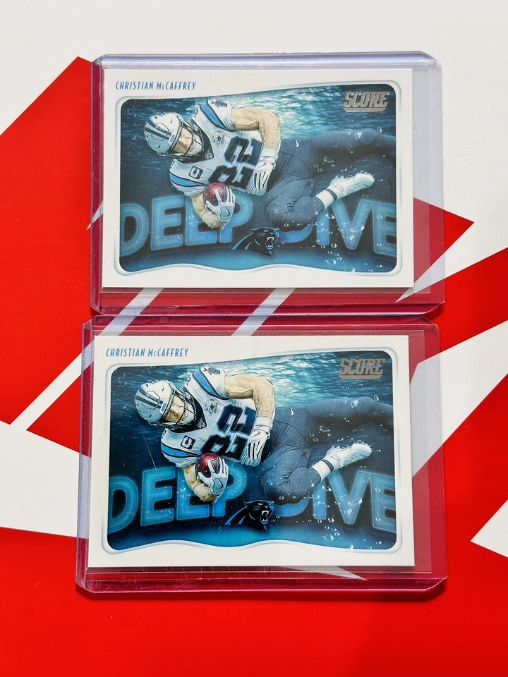 (2) 2020 PANINI SCORE PANTHERS CHRISTIAN McCAFFREY DEEP DIVE INSERT CARD #DD-CM - Image 1 of 1