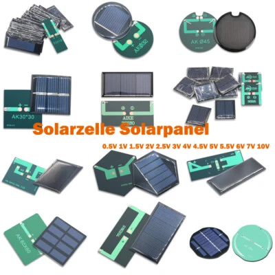 Solarzelle 0.5V 1V 1.5V 2V 2.5V 3V 4V 4.5V 5V 5.5V 6V 7V 10V Solarpanel - Bild 1 von 4