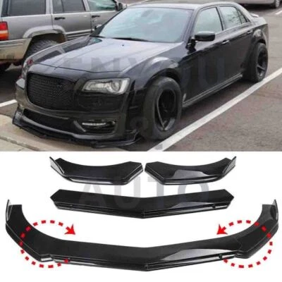 For Chrysler 300 2015-22 Gloss Black Front Bumper Lip Splitter Spoiler Body Kit Foto 1 de 4