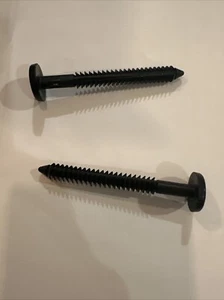 (100 pcs) Ekena 3 in. Lifetime Vinyl Shutter-Lok's Fasteners, Black - Picture 1 of 2