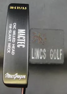 MacGregor Mactec IM-S X1 CNC Milled Head Putter Steel Shaft 87cm Mactec Grip - Picture 1 of 11