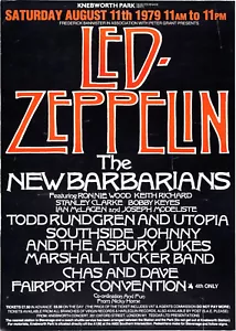 LED ZEPPELIN Concert Poster KNEBWORTH PARK 1979 - 23.4"x16.5" A2 reprint - Picture 1 of 1