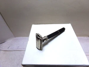 Rasoio regolabile vintage Gillette nero bellezza A-1 1980 manico lungo (riparazione) - Foto 1 di 8