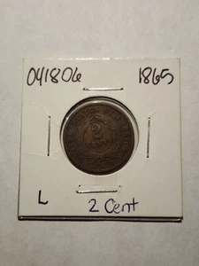 1865 2 Cent Stück Umlaufmünze - Bild 1 von 4