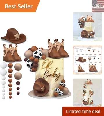 Encantadoras 28 PIEZAS Decoraciones de Pasteles Temáticas de Vaquero para Celebraciones de Cumpleaños y Ducha Foto 1 de 4