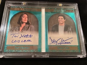 LEAF HISTORY BOOK TERI HATCHER/DEAN CAIN 5/5 AUTOGRAPHED CARD - Picture 1 of 2
