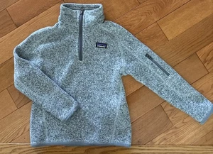 Patagonia Grey Pullover Sweater 1/4 Zipper SZ 5-6 Unisex Kids - Picture 1 of 6