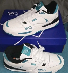 K1X Glide NYC 93 KIX Play Hard Men’s 9 Shoes White Teal Sneaker - Picture 1 of 14