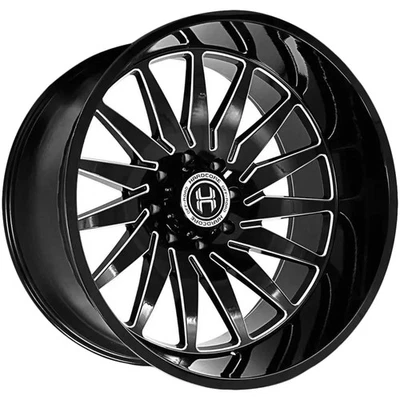 Hardcore HC23 26x14 6x5.5" -76mm Black/Milled Wheel Rim 26" Inch - Image 1 of 4