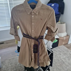 Polo Ralph Lauren Girls Shirt Dress Age 5 Years New With Tags - Picture 1 of 2