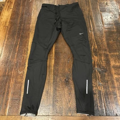 Nike Dri-FIT 744775-010 Mens Small Black Zippered Ankles Pants Running Tights - Image 1 of 3